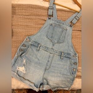 Old Navy shortalls size medium light wash